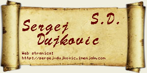 Sergej Dujković vizit kartica